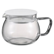 HARIO 好璃奧 茶乃丸茶壺 380ml 日本製 耐熱玻璃 附濾網 TPM-38-W 白色 1個