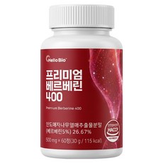 헬로바이오 프리미엄 베르베린 400 30g, 1개, 60정