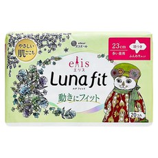 elleair 艾黎艾爾 elis 愛麗思 Luna fit 日用衛生棉 護翼型, 1套, 20片, 23cm