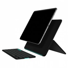 logitech 羅技 Flip Folio iPad 11吋鍵盤 + 保護套, 黑色, 1套