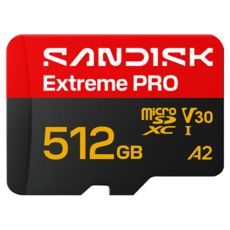 SanDisk 晟碟 Extreme PRO microSD UHS-I 記憶卡 SDSQXCJ-512G-GS6MA, 1個, 512GB