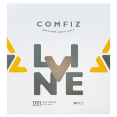 Comfiz 康菲 成人立體V型醫療口罩, 焦糖奶茶, 1套, 30片