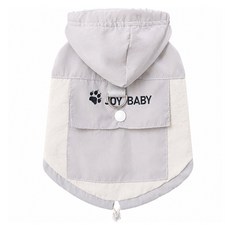 픽앤펫 반려동물 쿨라이트 초경량 바람막이, 연그레이, 1개
