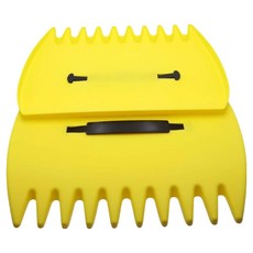 지앤와이 마당 잔디 나뭇잎 청소용 간편한 대형 손갈퀴 옐로우, 1개