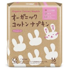 Cotton labo 丸三 有機棉護墊 護翼型, 1套, 16片, 25.5cm