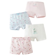 MSKIDS 兒童白色小狗四角內褲4件組