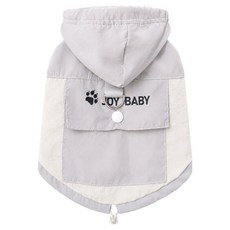 픽앤펫 강아지 쿨라이트 초경량 바람막이, 연그레이, 1개