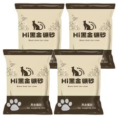 Hi貓砂 黑金礦砂, 2kg, 4包, 無香
