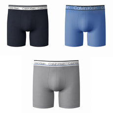 Calvin Klein 男款 棉質彈性平口內褲NP2837O-ZUE 3件組