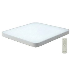 이튼 슬림 퓨어 삼색변환 디밍 LED 방등 주광색 75W + 리모컨 세트, 화이트 화이트