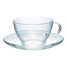 Krosno 耐熱花茶杯盤組 日本製 230ml, 透明, 1套
