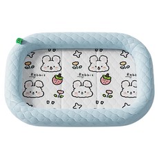 Kyhome 涼感冰絲寵物窩/寵物冰墊/寵物涼席睡墊/透氣涼墊/貓窩/狗窩, 兔子, 1個