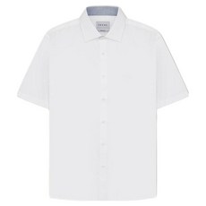 YEZAC 男士棉混紡緞面修身襯衫 YJ3MBS254WH