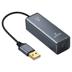 YTEK USB A타입 to SPDIF 광오디오 변환 젠더형 컨버터, 1개, YT-UAOPT