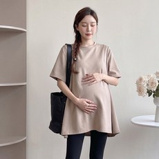 인피어스 심플 캐주얼무드 임부 빅사이즈 반팔 티셔츠 I263-0363