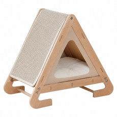 3baby 三個寶 A型帳篷窩/貓抓窩, 米色, 1個