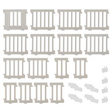 에듀플레이 우디 베이비룸 16p 문세트 2400 x 2200mm, 모카베이지, 1세트 모카베이지, 1세트