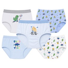 DING DONG DANG KIDS Dino Adventure 無螢光純棉三角內褲5件組 DKBP097