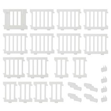 에듀플레이 우디 베이비룸 16p 문세트 2400 x 2200mm, 화이트, 1세트 화이트, 1세트