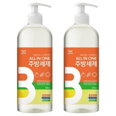 레인보우샵 올인원 주방세제, 2개, 500ml