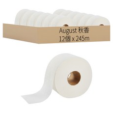 August 秋香 大捲筒衛生紙 800g, 1箱, 12個裝, 245m