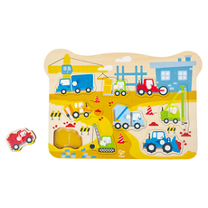 Hape 工程車隊拼圖, 1套, 9片
