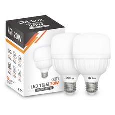 닥터룩스 LED 전구 T램프 E26 표준소켓 20W, 2개