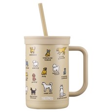 THERMOS 膳魔師 ZERO PER ZERO The Compact 吸管杯/隨行杯 TKHA-600KC-DOG