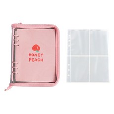 투데이리빙 포카 바인더 6공 + 4칸 양면 속지 A5 30p 세트 R99910, 핑크(R99910P), 1세트