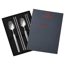 오덴세 누프레임 스푼 앤 찹스틱 젓가락 4p 세트, 미러, 1세트, 숟가락 2p + 젓가락 2p 미러, 1세트, 숟가락 2p + 젓가락 2p