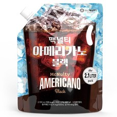 맥널티커피 아이스 아메리카노 블랙 대용량 파우치, 1개, 2.1L