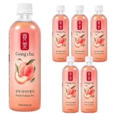 Gong cha 貢茶 水蜜桃烏龍茶, 500ml, 6個