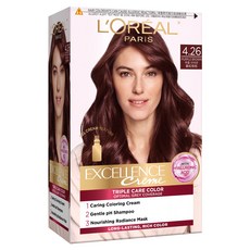 L'OREAL PARiS 巴黎萊雅 優媚霜三重護髮染髮霜 4.26, 紫紅棕色, 1個