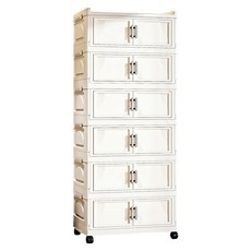 ANDY MAY2 大櫻雙開門折疊收納櫃 AM-R601-B506 經典款 6層 125L, 實色