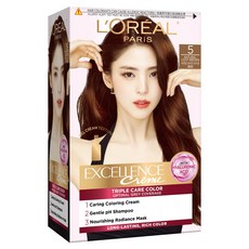 L'OREAL PARiS 巴黎萊雅 優媚霜三重護髮染髮霜 5, 淺棕色, 1個