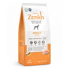 Zenith 鮮力士 有穀軟飼料 全齡犬, 雞, 3kg, 1個