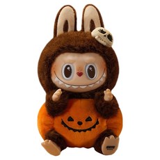 팝마트 라부부 할로윈 파티 시리즈 펌킨 인형 키링, 혼합색상, 1개, 15cm