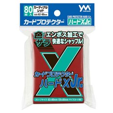 야노망 TCG 카드프로텍터 하드 X 슬리브 Jr 62 x 90 mm 80p, 카디널 레드, 1개
