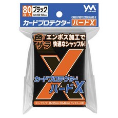 야노망 TCG 카드프로텍터 하드 X 슬리브 66 x 92 mm 80p, 블랙, 1개