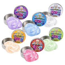 토이토 박사 퍼티 유리 슬라임 6종, 혼합색상, 62g, 2개