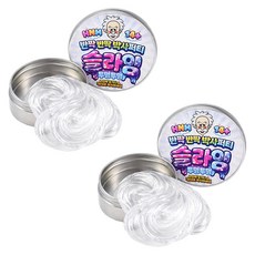 토이토 오리지널 반짝반짝 박사 퍼티 유리 슬라임, 투명투명, 62g, 2개 투명투명, 62g, 2개