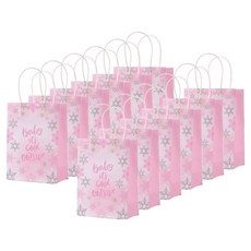 Mabso Shop 公主禮物紙質禮物袋 HR3173, 粉紅寶寶, 12個
