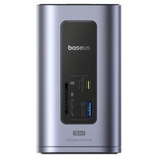 베이스어스 도킹스테이션 C타입 12포트 USB 허브 BS-OH198, 그레이, 1개 그레이, 1개