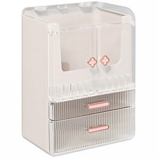 AOTTO 創意傢俱 大容量開門化妝品收納箱 AL-601, 奶油白, 1件