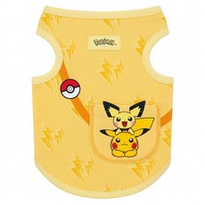 PoKeMoN 寶可夢 寵物背心 皮卡丘款, 黃色, 1個