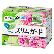 Laurier 蕾妮亞 零觸感超速吸特薄衛生棉 20.5cm 玫瑰, 日用型(20.5cm), 26片, 1包