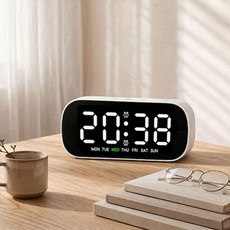 ziniQ LED 桌上型 溫度 日期 時間 鬧鐘 電子時鐘 ZQ-CM300, 白色