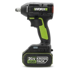 WORX 威克士 20V 無刷鋰電衝擊扳手 WU279 (包含4.0Ah電池2個 + 2A充電器 + 工具袋), 1個