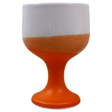 Dalsogum 陶瓷雙色高腳杯 橘色, 1個, 180ml
