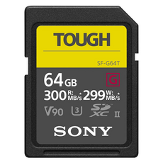 SONY 索尼 SD SDXC 64G/GB 300MB/S TOUGH UHS-II 高速記憶卡 SF-G64T, 1個, 64GB